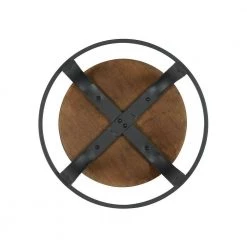 18 in. Dark Coffee/Black Backless Metal Frame Stackable Wood Seat Kitchen Stool by Welwick Designs 17 18 in. Dark Coffee/Black Backless Metal Frame Stackable Wood Seat Kitchen Stool by Welwick Designs -Deals Welwick Designs Store dark coffe black welwick designs bar stools hd9393 1d 1000