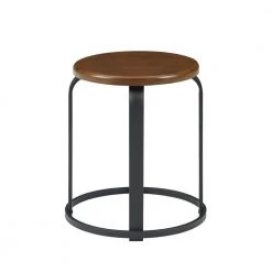 18 in. Dark Coffee/Black Backless Metal Frame Stackable Wood Seat Kitchen Stool by Welwick Designs 15 18 in. Dark Coffee/Black Backless Metal Frame Stackable Wood Seat Kitchen Stool by Welwick Designs -Deals Welwick Designs Store dark coffe black welwick designs bar stools hd9393 40 1000