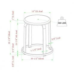 18 in. Dark Coffee/Black Backless Metal Frame Stackable Wood Seat Kitchen Stool by Welwick Designs 24 18 in. Dark Coffee/Black Backless Metal Frame Stackable Wood Seat Kitchen Stool by Welwick Designs -Deals Welwick Designs Store dark coffe black welwick designs bar stools hd9393 76 1000