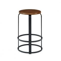 26 in. Dark Coffee/Black Backless Metal Frame Stackable Wood Seat Bar Stool by Welwick Designs -Deals Welwick Designs Store dark coffee black welwick designs bar stools hd9395 40 1000