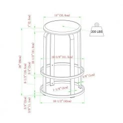 26 in. Dark Coffee/Black Backless Metal Frame Stackable Wood Seat Bar Stool by Welwick Designs -Deals Welwick Designs Store dark coffee black welwick designs bar stools hd9395 76 1000
