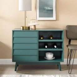 Dark Teal Wood Bar Cabinet with Louvered Door by Welwick Designs 19 Dark Teal Wood Bar Cabinet with Louvered Door by Welwick Designs -Deals Welwick Designs Store dark teal welwick designs bar cabinets hd8654 31 1000