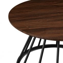 30 in. Dark Walnut/Black Modern Round Wood-Top Coffee Table with Metal Cage Base by Welwick Designs 17 30 in. Dark Walnut/Black Modern Round Wood-Top Coffee Table with Metal Cage Base by Welwick Designs -Deals Welwick Designs Store dark walnut black welwick designs coffee tables hd9472 4f 1000
