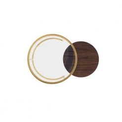 2-Piece Glass and Wood Dark Walnut Round Nesting Side Table Set by Welwick Designs -Deals Welwick Designs Store dark walnut gold welwick designs nesting tables hd9480 a0 1000