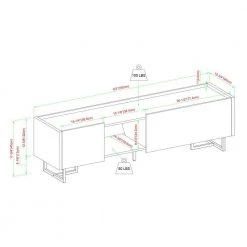 63 in. Dark Walnut Wood Modern tv Stand with 2 Doors Fits tvs up to 65 in. with Metal T-Legs by Welwick Designs -Deals Welwick Designs Store dark walnut gold welwick designs tv stands hd9341 40 1000