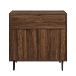 32 in. Dark Walnut Modern Metal Door Accent Cabinet by Welwick Designs -Deals Welwick Designs Store dark walnut welwick designs accent cabinets hd8244 c3 1000