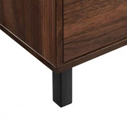 68" Glass Door Storage Hutch - Dark Walnut by Welwick Designs -Deals Welwick Designs Store dark walnut welwick designs accent cabinets hd8466 1d 1000