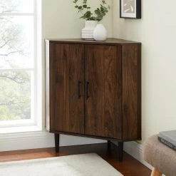 Dark Walnut Wood Modern 2-Door Corner Accent Cabinet by Welwick Designs 17 Dark Walnut Wood Modern 2-Door Corner Accent Cabinet by Welwick Designs -Deals Welwick Designs Store dark walnut welwick designs accent cabinets hd9098 31 1000