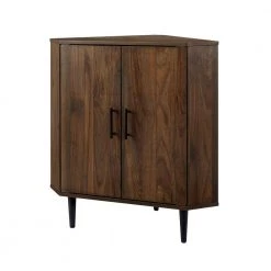 Dark Walnut Wood Modern 2-Door Corner Accent Cabinet by Welwick Designs 12 Dark Walnut Wood Modern 2-Door Corner Accent Cabinet by Welwick Designs -Deals Welwick Designs Store dark walnut welwick designs accent cabinets hd9098 a0 1000