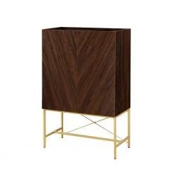 Dark Walnut Wood Modern Accent Cabinet with Metal Legs by Welwick Designs -Deals Welwick Designs Store dark walnut welwick designs accent cabinets hd9467 40 1000