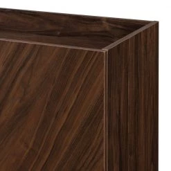 Dark Walnut Wood Modern Accent Cabinet with Metal Legs by Welwick Designs -Deals Welwick Designs Store dark walnut welwick designs accent cabinets hd9467 4f 1000