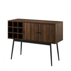 Dark Walnut Wood and Metal Bar Cabinet with Wine Bottle Storage by Welwick Designs 13 Dark Walnut Wood and Metal Bar Cabinet with Wine Bottle Storage by Welwick Designs -Deals Welwick Designs Store dark walnut welwick designs bar cabinets hd8656 a0 1000