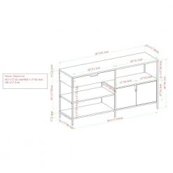 58 in. Dark Walnut 1-Drawer 2-Door Storage Shelf by Welwick Designs -Deals Welwick Designs Store dark walnut welwick designs bookcases bookshelves hd8566 40 1000