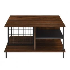 30 in. Dark Walnut Medium Square MDF Coffee Table with Shelf by Welwick Designs -Deals Welwick Designs Store dark walnut welwick designs coffee tables hd8430 1f 1000