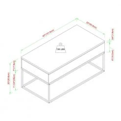 40 in. Dark Walnut Rectangle Wood and Metal Modern Lift Top Coffee Table with Storage by Welwick Designs -Deals Welwick Designs Store dark walnut welwick designs coffee tables hd9248 40 1000