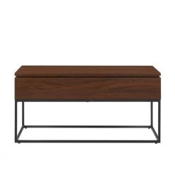 40 in. Dark Walnut Rectangle Wood and Metal Modern Lift Top Coffee Table with Storage by Welwick Designs -Deals Welwick Designs Store dark walnut welwick designs coffee tables hd9248 4f 1000