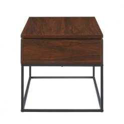 40 in. Dark Walnut Rectangle Wood and Metal Modern Lift Top Coffee Table with Storage by Welwick Designs -Deals Welwick Designs Store dark walnut welwick designs coffee tables hd9248 77 1000