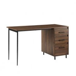 52 in. Rectangular Dark Walnut Wood and Metal 3-Drawer Computer Desk by Welwick Designs 12 52 in. Rectangular Dark Walnut Wood and Metal 3-Drawer Computer Desk by Welwick Designs -Deals Welwick Designs Store dark walnut welwick designs computer desks hd8683 a0 1000