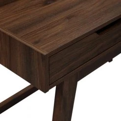 44 in. Rectangle Dark Walnut Wood Contemporary 1-Drawer Hutch Computer Desk by Welwick Designs -Deals Welwick Designs Store dark walnut welwick designs computer desks hd9102 1d 1000