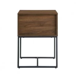 18 in. Dark Walnut Modern Slat Door Side Table by Welwick Designs -Deals Welwick Designs Store dark walnut welwick designs end side tables hd8235 4f 1000