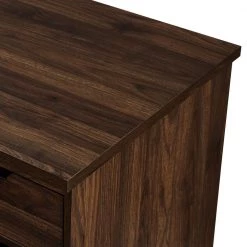 54 in. Rectangular Dark Walnut Wood and Metal 2-Drawer Double Sided Executive Desk by Welwick Designs 16 54 in. Rectangular Dark Walnut Wood and Metal 2-Drawer Double Sided Executive Desk by Welwick Designs -Deals Welwick Designs Store dark walnut welwick designs executive desks hd8685 1d 1000