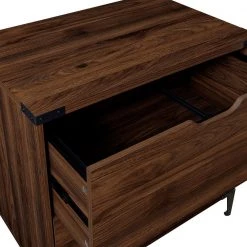 Dark Walnut Wood and Metal Urban Industrial 2-Drawer File Cabinet by Welwick Designs 13 Dark Walnut Wood and Metal Urban Industrial 2-Drawer File Cabinet by Welwick Designs -Deals Welwick Designs Store dark walnut welwick designs file cabinets hd9178 1d 1000