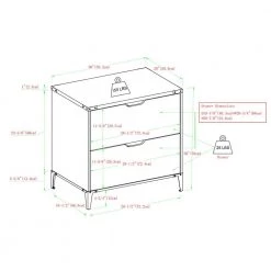 Dark Walnut Wood and Metal Urban Industrial 2-Drawer File Cabinet by Welwick Designs 11 Dark Walnut Wood and Metal Urban Industrial 2-Drawer File Cabinet by Welwick Designs -Deals Welwick Designs Store dark walnut welwick designs file cabinets hd9178 40 1000