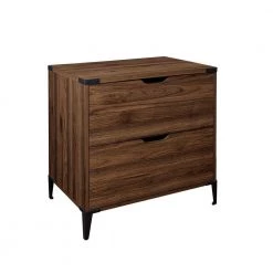 Dark Walnut Wood and Metal Urban Industrial 2-Drawer File Cabinet by Welwick Designs 14 Dark Walnut Wood and Metal Urban Industrial 2-Drawer File Cabinet by Welwick Designs -Deals Welwick Designs Store dark walnut welwick designs file cabinets hd9178 66 1000