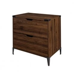 Dark Walnut Wood and Metal Urban Industrial 2-Drawer File Cabinet by Welwick Designs 12 Dark Walnut Wood and Metal Urban Industrial 2-Drawer File Cabinet by Welwick Designs -Deals Welwick Designs Store dark walnut welwick designs file cabinets hd9178 a0 1000