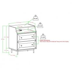 22 in W. 2-Drawer Dark Walnut Wood and Metal Nightstand with Mountable USB Port by Welwick Designs -Deals Welwick Designs Store dark walnut welwick designs nightstands hd8769 40 1000