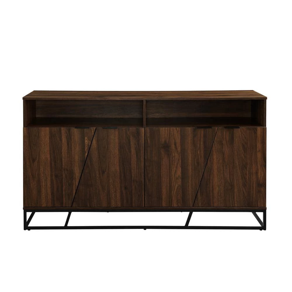 58 in. Dark Walnut Angled Door Sideboard by Welwick Designs 7 58 in. Dark Walnut Angled Door Sideboard by Welwick Designs - Image 7