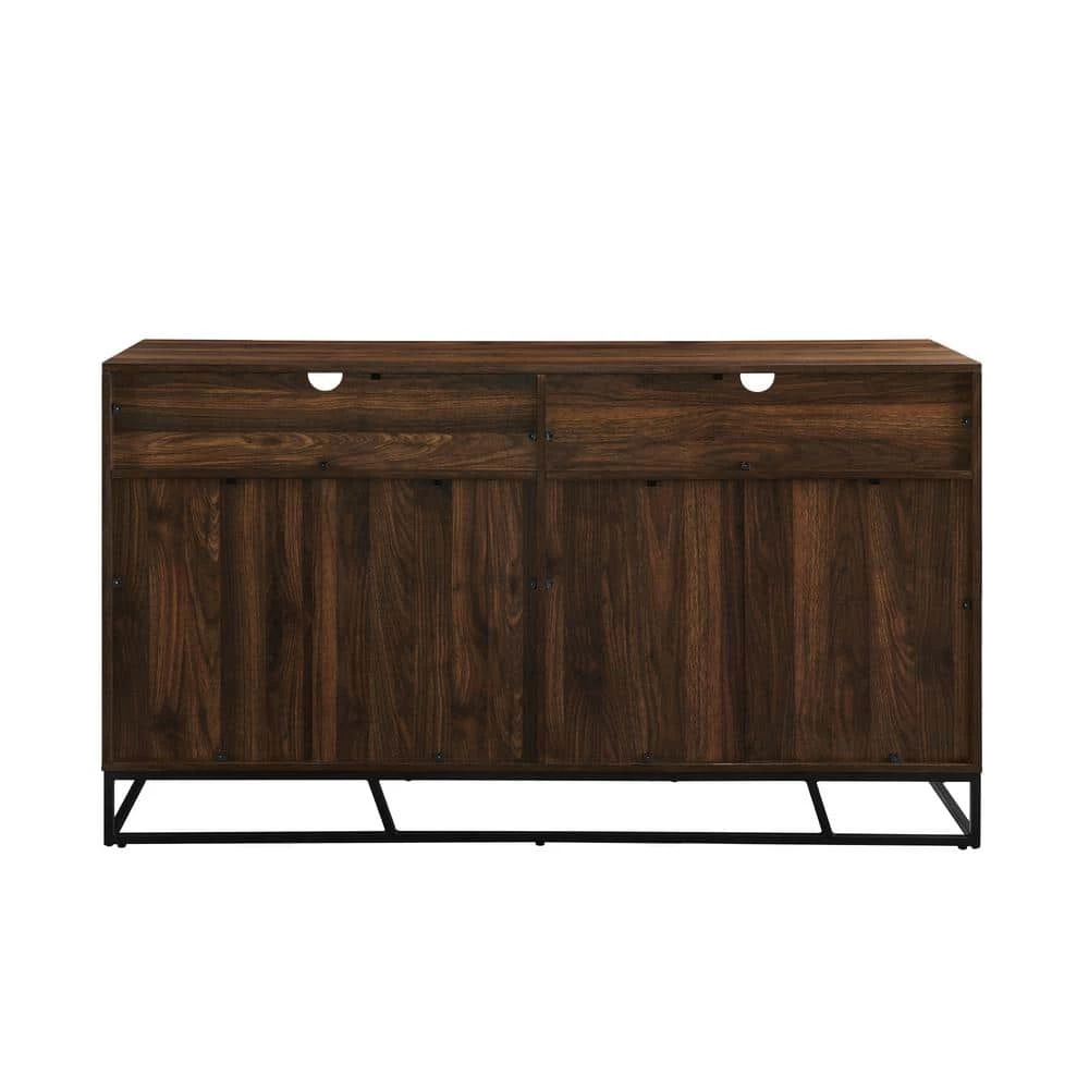 58 in. Dark Walnut Angled Door Sideboard by Welwick Designs 8 58 in. Dark Walnut Angled Door Sideboard by Welwick Designs - Image 8