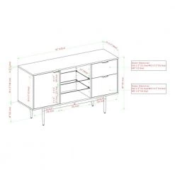 52" Modern 2-Drawer Lifted Sideboard - Dark Walnut by Welwick Designs 10 52" Modern 2-Drawer Lifted Sideboard - Dark Walnut by Welwick Designs -Deals Welwick Designs Store dark walnut welwick designs sideboards buffet tables hd8464 40 1000