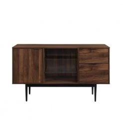 52" Modern 2-Drawer Lifted Sideboard - Dark Walnut by Welwick Designs