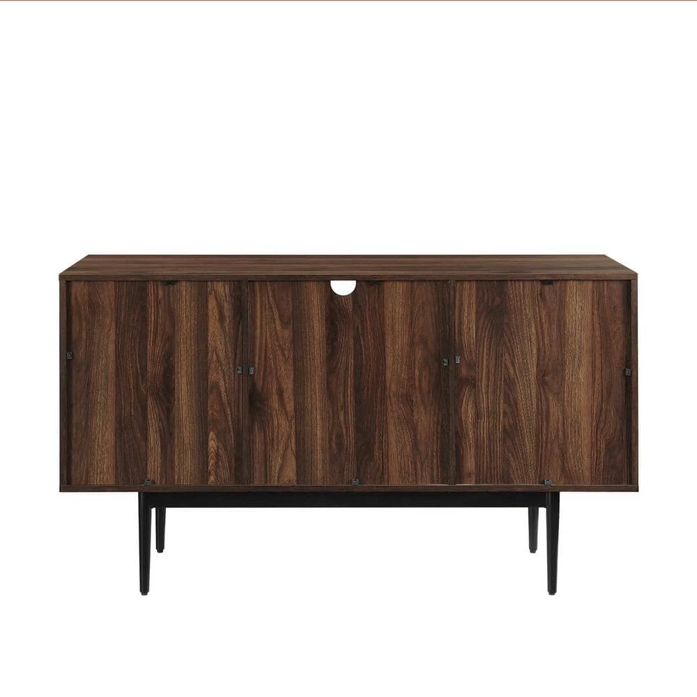 52" Modern 2-Drawer Lifted Sideboard - Dark Walnut by Welwick Designs 7 52" Modern 2-Drawer Lifted Sideboard - Dark Walnut by Welwick Designs - Image 7