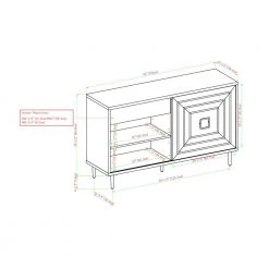 52 in. Dark Walnut Sliding Door Sideboard by Welwick Designs -Deals Welwick Designs Store dark walnut welwick designs sideboards buffet tables hd8536 40 1000