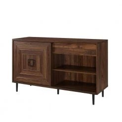 52 in. Dark Walnut Sliding Door Sideboard by Welwick Designs -Deals Welwick Designs Store dark walnut welwick designs sideboards buffet tables hd8536 a0 1000