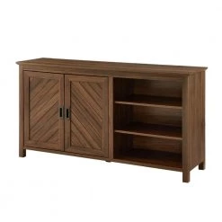 Dark Walnut Wood Sideboard with Angled Groove Doors by Welwick Designs -Deals Welwick Designs Store dark walnut welwick designs sideboards buffet tables hd8663 a0 1000