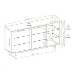 Dark Walnut Wood and Metal Contemporary Sideboard with Glass Shelves by Welwick Designs 16 Dark Walnut Wood and Metal Contemporary Sideboard with Glass Shelves by Welwick Designs -Deals Welwick Designs Store dark walnut welwick designs sideboards buffet tables hd9043 76 1000