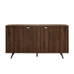 Dark Walnut Wood and Fluted Glass Mid-Century Modern Curved 2-Door Sideboard by Welwick Designs 10 Dark Walnut Wood and Fluted Glass Mid-Century Modern Curved 2-Door Sideboard by Welwick Designs -Deals Welwick Designs Store dark walnut welwick designs sideboards buffet tables hd9059 66 1000
