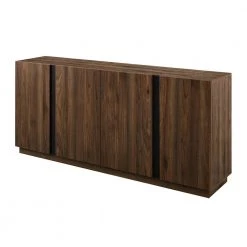 Dark Walnut Wood and Metal Accent Modern 4-Door Sideboard by Welwick Designs -Deals Welwick Designs Store dark walnut welwick designs sideboards buffet tables hd9147 a0 1000