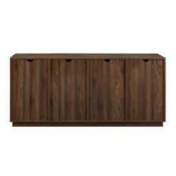 Dark Walnut Wood and Metal Accent Modern 4-Door Sideboard by Welwick Designs -Deals Welwick Designs Store dark walnut welwick designs sideboards buffet tables hd9147 c3 1000