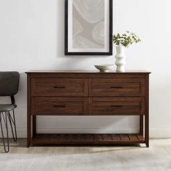 Dark Walnut Wood Transitional Buffet with 4-Drawers by Welwick Designs -Deals Welwick Designs Store dark walnut welwick designs sideboards buffet tables hd9228 31 1000