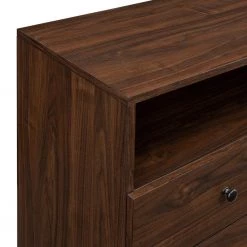 Dark Walnut Wood and Metal Modern 3-Drawer Sideboard with 1 Door by Welwick Designs 9 Dark Walnut Wood and Metal Modern 3-Drawer Sideboard with 1 Door by Welwick Designs -Deals Welwick Designs Store dark walnut welwick designs sideboards buffet tables hd9321 1d 1000