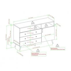 Dark Walnut Wood and Metal Modern 3-Drawer Sideboard with 1 Door by Welwick Designs 7 Dark Walnut Wood and Metal Modern 3-Drawer Sideboard with 1 Door by Welwick Designs -Deals Welwick Designs Store dark walnut welwick designs sideboards buffet tables hd9321 40 1000