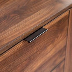 58 in. Dark Walnut Wood TV Stand with 2 Drawer Fits TVs Up to 64 in. with Storage Doors by Welwick Designs -Deals Welwick Designs Store dark walnut welwick designs tv stands hd8107 a0 1000