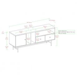 60 in. Dark Walnut Composite TV Stand with 3 Drawer Fits TVs Up to 66 in. with Storage Doors by Welwick Designs 12 60 in. Dark Walnut Composite TV Stand with 3 Drawer Fits TVs Up to 66 in. with Storage Doors by Welwick Designs -Deals Welwick Designs Store dark walnut welwick designs tv stands hd8347 40 1000