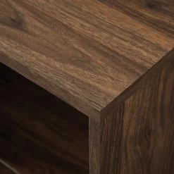 48 in. Dark Walnut Composite Corner TV Stand with adjustable shelves and doors (Max tv size 50 in.) by Welwick Designs -Deals Welwick Designs Store dark walnut welwick designs tv stands hd8412 a0 1000