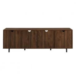 70 in. Dark Walnut Wood and Glass Modern Herringbone TV Stand with 4-Drawers (Max tv size 80 in.) by Welwick Designs -Deals Welwick Designs Store dark walnut welwick designs tv stands hd8891 66 1000