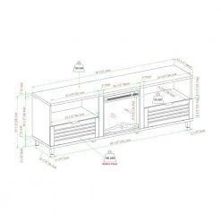 70 in. Dark Walnut Wood Modern Boho Slat-Door Fireplace TV Stand Fits TVs up to 80 in. by Welwick Designs -Deals Welwick Designs Store dark walnut welwick designs tv stands hd9174 40 1000